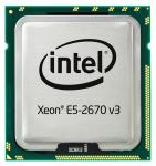 Intel Twelve-Core 64-bit Xeon E5-2670v3 processor – 2.3GHz (Haswell-EP, 30MB Level-3 cache size, 9.6 GT/s QPI (4800 MHz) 5 GT/s DMI) Front Side Bus (FSB), 120 Watt TDP (Thermal Design Power), FCLGA2011-3 (Flip-Chip Land Grid Array) socket)