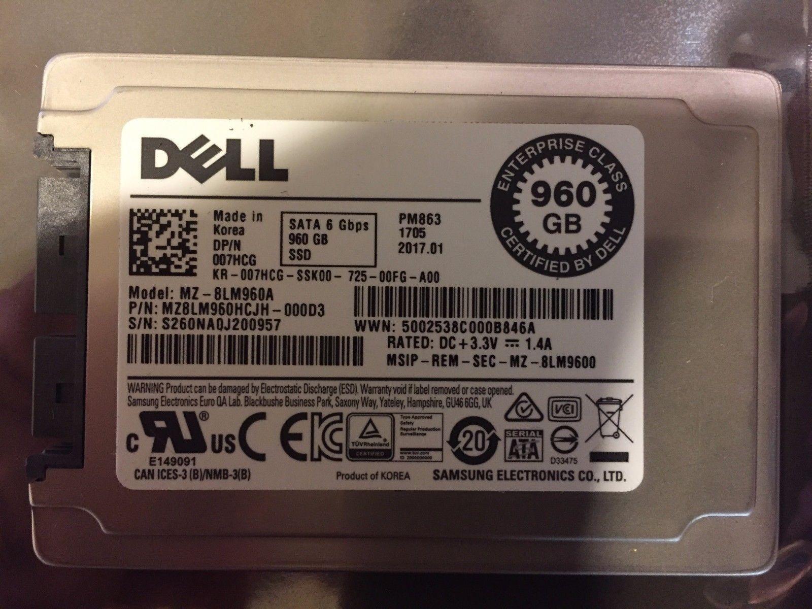 4v48x Dell 960gb Usata Iii 18 Inch Enterprise Class Sata 6gbps Micro Sata3 Solid State Hard Drive Ssd For Dell Poweredge Server