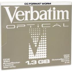 89177 Verbatim 525 Inch 13gb Worm Optical Disk Ccw